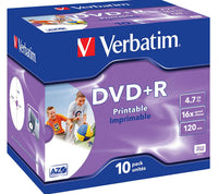 VERBATIM DVD+R 4,7GB 16X PRINTABLE JC [10KPL/Erä]