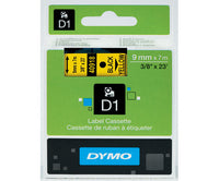 DYMO D1 9MM MUSTA/KELTAINEN