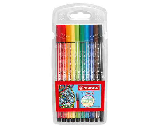 STABILO PEN 6810/PL 10-VÄR KUITUKYNÄ