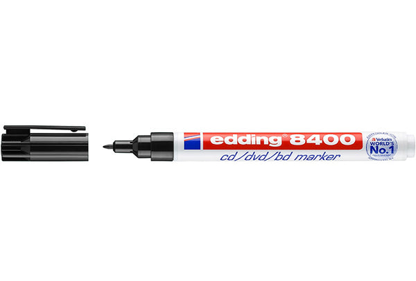 EDDING 8400 CD/DVD MARKER 0,5-1MM MUSTA [10KPL/Erä]